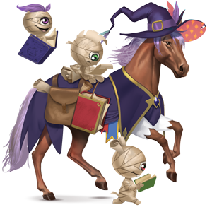 riding unicorn spellbook witch